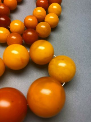 ANTIQUE BALTIC AMBER NECKLACE 85 g. 4