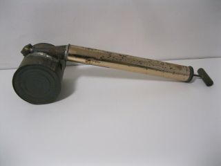 Vintage Metal Pump Style Bug Sprayer With Wooden Handle