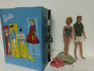 As - Found Barbie & Ken W/ Clothes & Accessories 1 Or 2 Ponytail