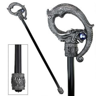 Ancient Tales Of Fierce Gragons Walking Stick Medieval Gothic Dragon Cane