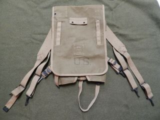 Wwii / Ww2 U.  S.  Army M - 1928 Haversack,  British Made,  Dated 1944,