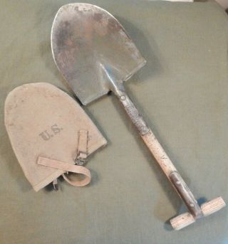 Wwii / Ww2 U.  S.  Army M - 1910 Entrenching Tool,  T - Handle Shovel,  Ames,  Dated 1942
