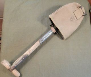 WWII / WW2 U.  S.  Army M - 1910 Entrenching Tool,  T - Handle Shovel,  AMES,  Dated 1942 3