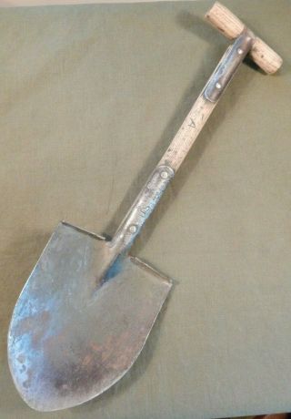 WWII / WW2 U.  S.  Army M - 1910 Entrenching Tool,  T - Handle Shovel,  AMES,  Dated 1942 4