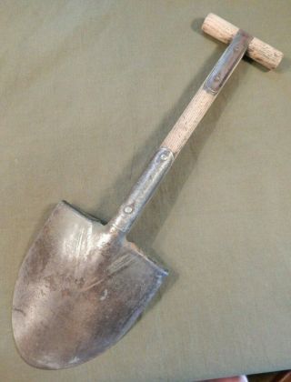 WWII / WW2 U.  S.  Army M - 1910 Entrenching Tool,  T - Handle Shovel,  AMES,  Dated 1942 7