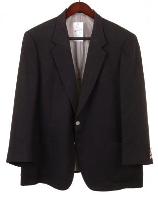 Vtg Brioni Black Patch Pocket Raw Slubby Knotted Silk Linen Blazer Jacket 46 R