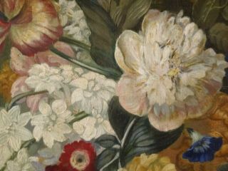 Fine Large 19th Century English Still Life Flowers Vase Antique Oil Painting 8