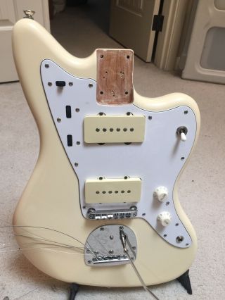 Jazzmaster Guitar Body Vintage White Loaded Tremolo Bar Fender Squire J Mascis