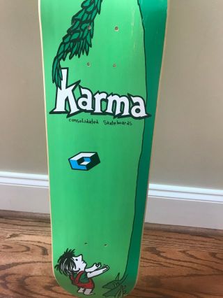 Vintage Karma Tsocheff Consolidated Skateboard Deck Giving Tree 2000 3