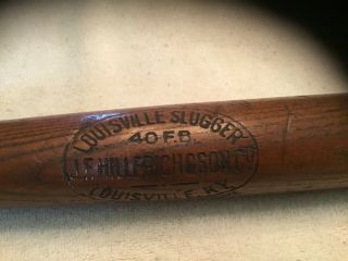Vintage Louisville Slugger J.  F.  Hillerich & Son Co 40 F.  B.  Frank Baker Bat