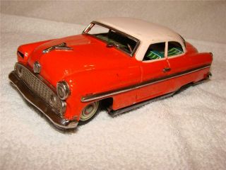 Vtg Made In Japan Tin Litho Ford 2 Door Sedan Friction Drive - Parts Or Restore