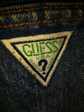 1980 ' s Vtg Guess Georges Marciano Men Jeans Denim Bib Overalls Carpenter XL 5