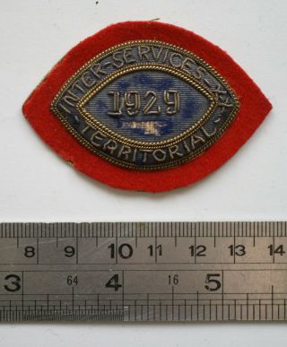 British Army Inter Services Shooting Badge From 1929,  A Territorial Regiment