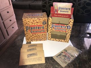 Vintage Planters Peanuts Store Display Box 5 Cents