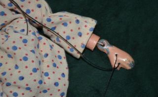 Hopelessly Tangled VTG Pim - bo Clown Marionette (metal hands) worn 3