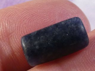 Ancient Peruvian Pre - Columbian Sodalite Bead 13.  7 By 7.  1 Mm Tubular Geometric