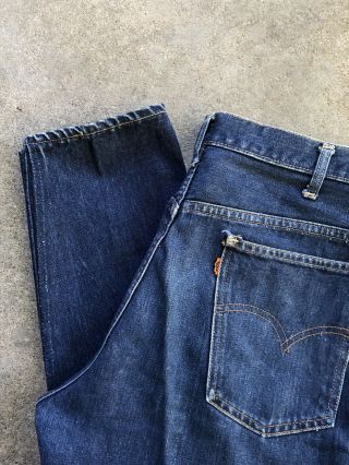 Vintage 60s Levis Big E Orange Tab 606 Denim Jeans 33 X 28