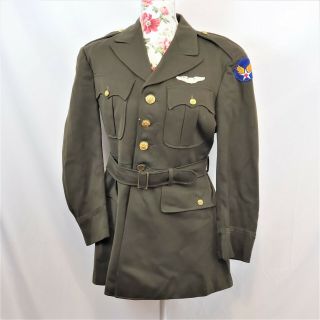 Named Wwii Ww2 Us Army Air Force Air Corps Officer Jacket With Wings