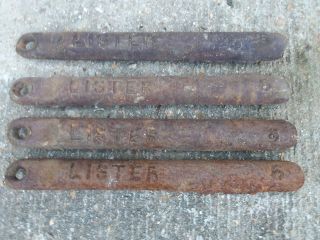 4 Lister Old Cast Iron Window Weights - 6 Pounds Industrial Salvage Vintage
