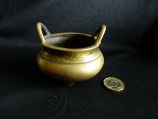 Old Chinese Bronze Censer With 4 Character Mark