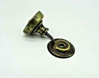 Antique,  Brass Lion head,  drawer Knob,  with back plate.  In Re claimed. 4