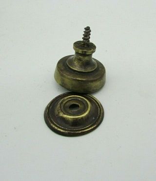 Antique,  Brass Lion head,  drawer Knob,  with back plate.  In Re claimed. 5