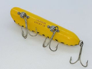 Heddon Lucky 13 YCD Yellow Coachdog Vintage Lure Rare Color WOW 4