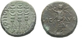 Ancient Rome 27 Bc - 14 Ad Macedon Philippi Augustus Nike Standards 2