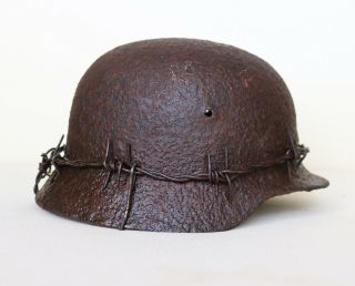 ww2 German Bunker Findings.  The Battle for Stalingrad.  Helmet with CAMO wire 2