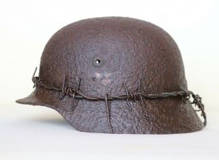 ww2 German Bunker Findings.  The Battle for Stalingrad.  Helmet with CAMO wire 4