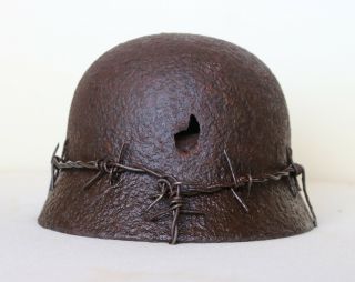 ww2 German Bunker Findings.  The Battle for Stalingrad.  Helmet with CAMO wire 6