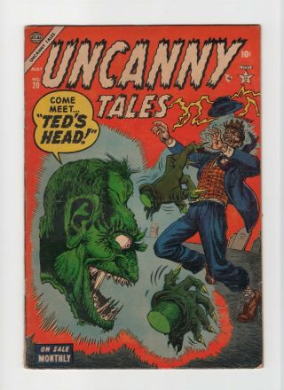 Uncanny Tales 20 Vintage Marvel Atlas Comic Pre - Code/hero Dismemberment Cover