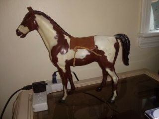 Vintage 1973 Marx Toy Johnny West Best Of The West Storm Cloud Pinto Horse Usa