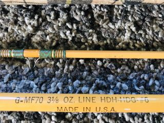 , vintage PHILLIPSON MASTER G - MF70 fiberglass fly rod W/Tube 8