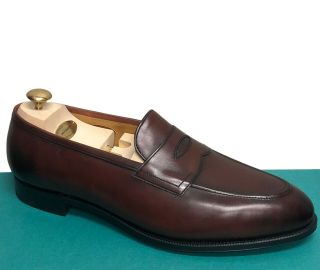 $1,  390 Edward Green Burgundy Antique Leather Piccadilly Loafers 11.  5/12,  Trees