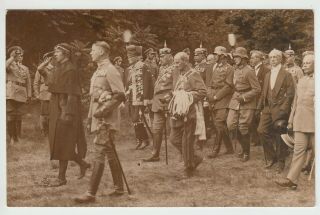 Hindenburg & Mackensen At Funeral Of Prince Friedrich Sigismund - Rare Photo