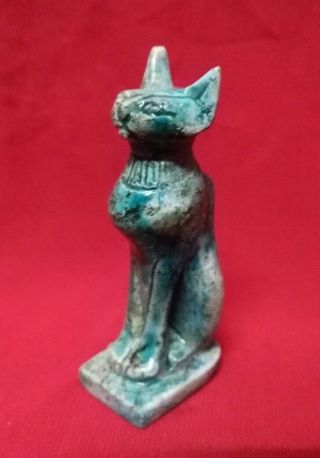 Ancient Egyptian Antiquities Rare Statue Of God Bastet (1323 Bc)