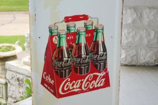 Large Vintage 1940 ' s Coca Cola Soda Pop Bottle Carton Gas Station 41 