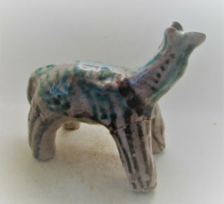 Circa 1200 - 1500ad Ancient Islamic Seljuk Glazed Animal Statuette Seljuk Kingdom