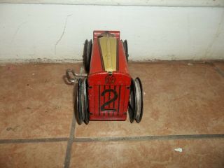 Antique 40s Marx Tin Tractor Toy Metal Made In Usa