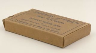 WW2 Testament Heart Shield Pocket Bible & Box Unissued Bulletproof 7