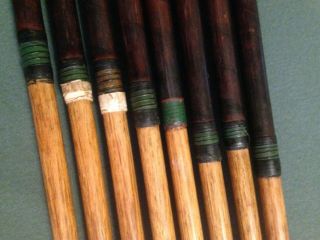 ANTIQUE MACGREGOR DURALITE IRON SET WOOD SHAFTS MATCHED 8 irons ALL 4