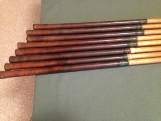 ANTIQUE MACGREGOR DURALITE IRON SET WOOD SHAFTS MATCHED 8 irons ALL 5
