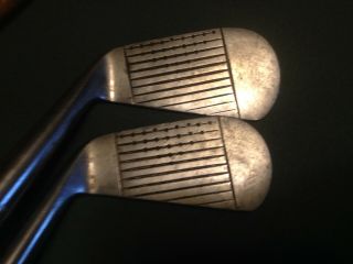 ANTIQUE MACGREGOR DURALITE IRON SET WOOD SHAFTS MATCHED 8 irons ALL 8
