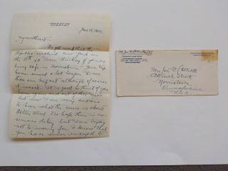 Wwii Letter 1941 President Taft Ft.  Mills Philippine Islands Corregidor Vtg Ww2