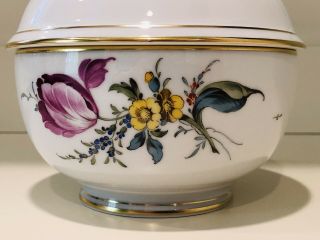 Hochst Hand Painted Porcelain Floral Covered Bowl 2