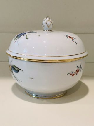 Hochst Hand Painted Porcelain Floral Covered Bowl 3