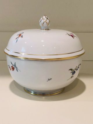 Hochst Hand Painted Porcelain Floral Covered Bowl 4