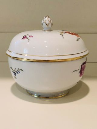 Hochst Hand Painted Porcelain Floral Covered Bowl 5