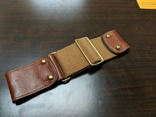 Ghurka Marley Hodgson Add - A - Bag Strap Vintage Chestnut Brown Leather Euc Usa